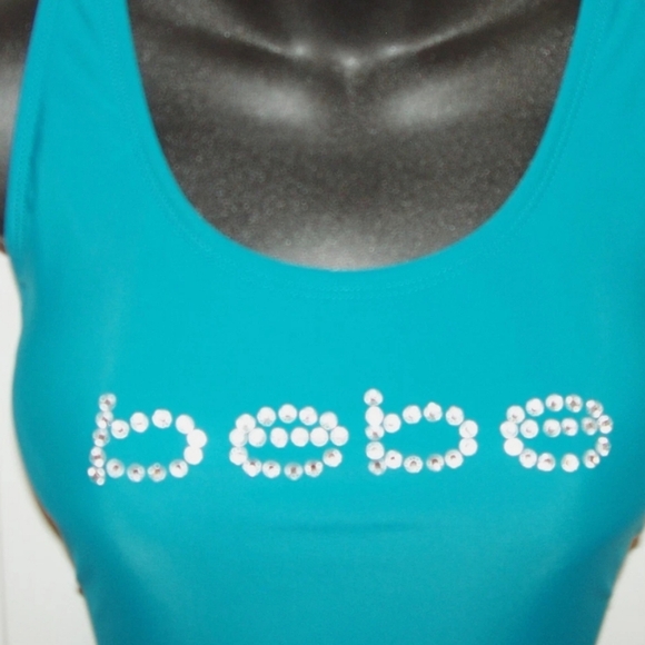 Bebe Blue One-Piece Swimsuit with Athletic Design Size XL - Picture 4 of 5